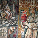 Hajnal János: Mozaik, Új Skót Kollégium, Róma II., 1965