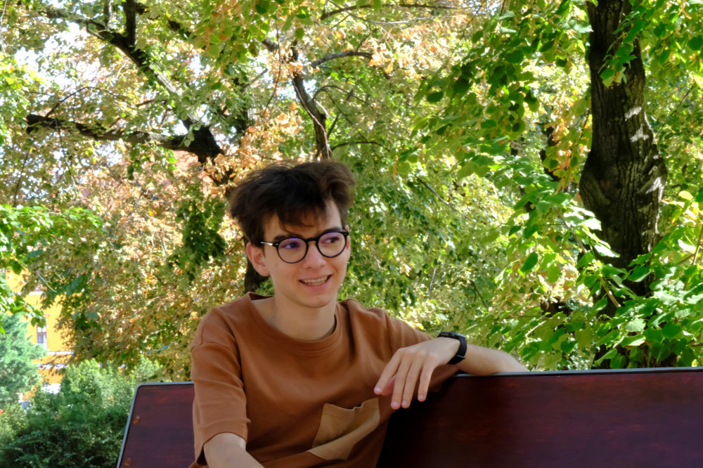 Boros Misi mosolyogva emlékszik vissza az Oratorium Balbulum pécsi bemutatójára  Fotó: Werner Nikolett