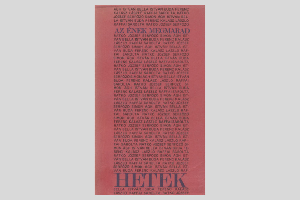 A Hetek antológiájának borítója