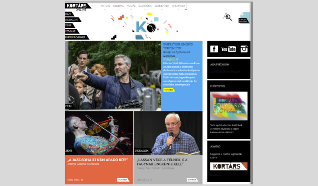 A KO weboldala 2019-ben