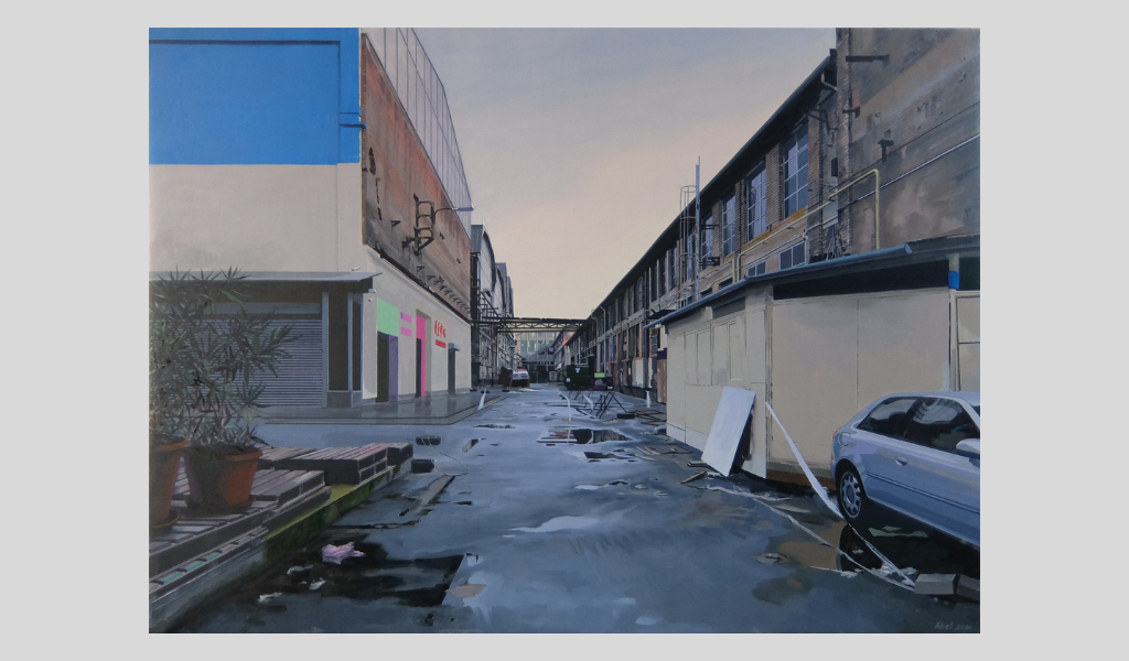 Szabó Ábel: Piac (110 × 150 cm, 2020)