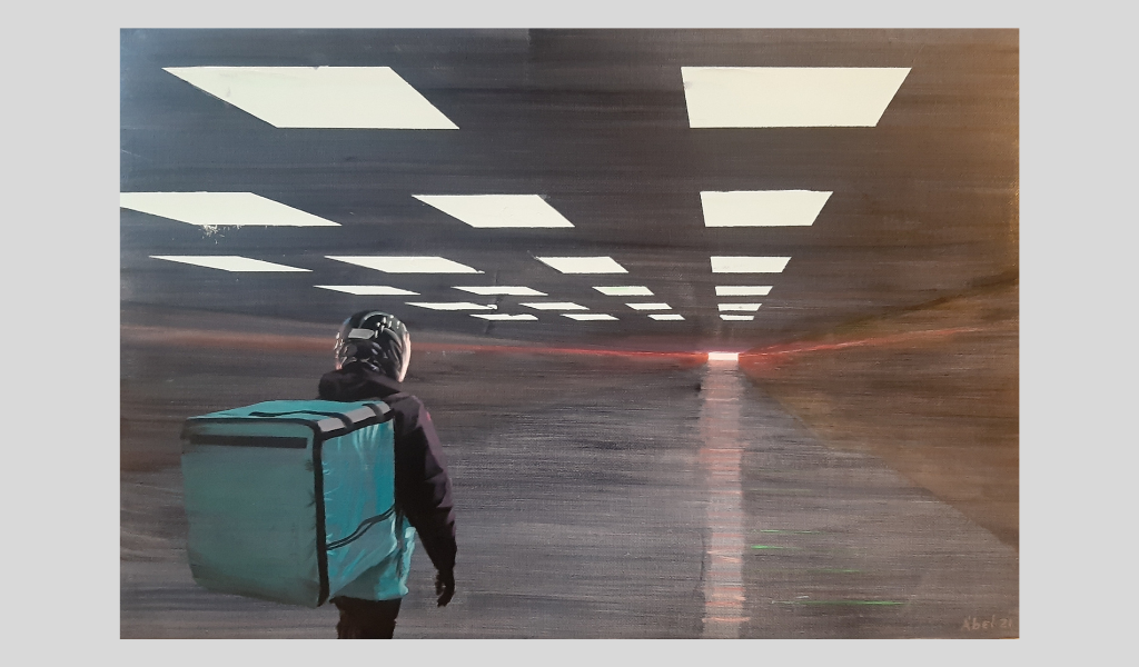 Szabó Ábel: Cím nélkül (olaj, vászon, 40 × 60 cm, 2021)