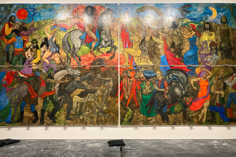 Péli Tamás „Születés” című munkája a Fridericianumban (részlet)  Fotó: Garamvölgyi Virág