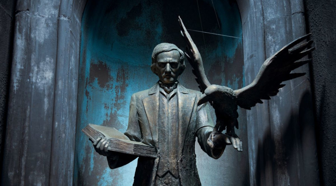 Poe szobra a „Wednesday” című sorozatban  Kép forrása: Netflix