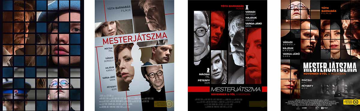 A „Mesterjátszma” című film plakátvariációi  Kép forrása: Sós Zoltán