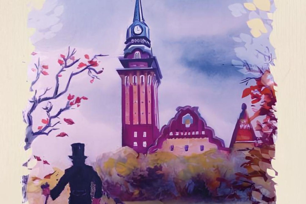 Majoros Sándor: „Woland professzor Szabadkán” (részlet a címlapképből)