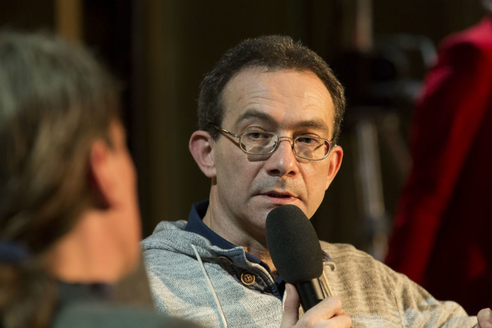 Borbély Szilárd a Müpa egyik Vers-est rendezvényén  Fotó: Posztós János / Müpa