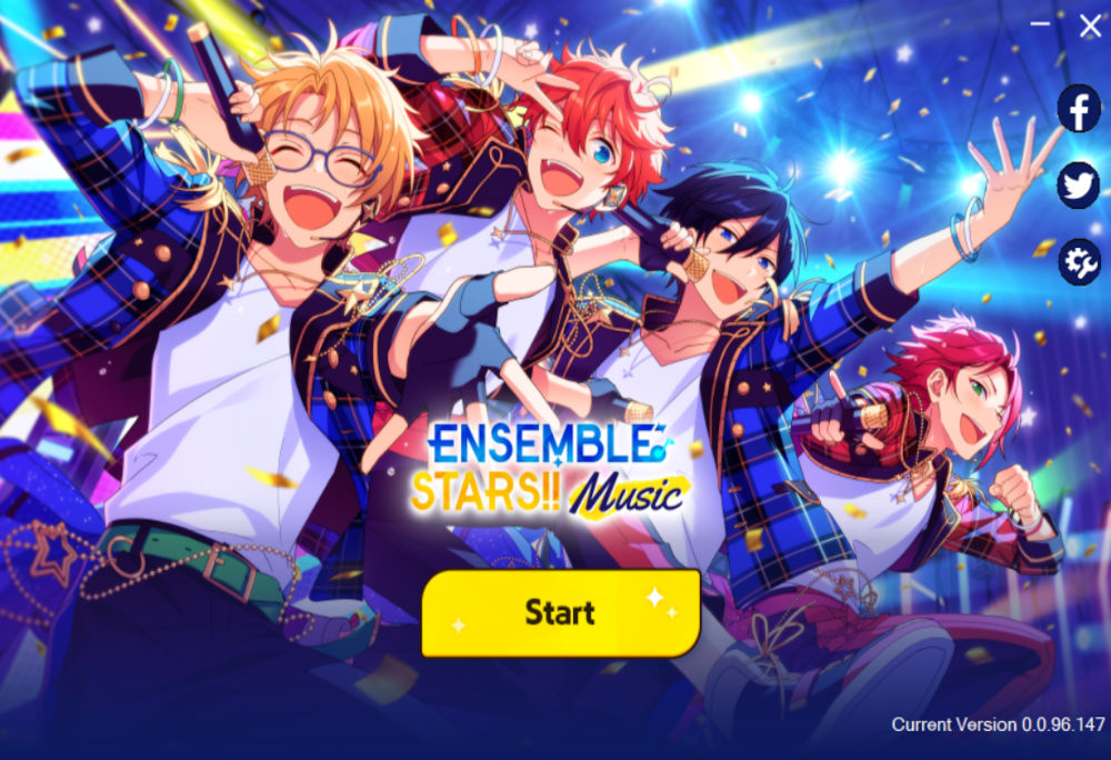 Az „Ensemble Stars!! Music” videójáték címképernyője  Kép forrása: a szerző sajátja