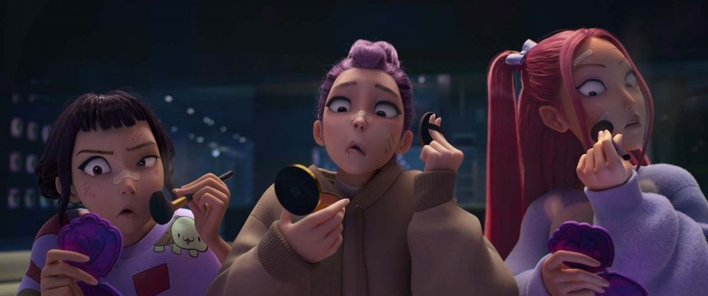 Jelenet a „K-pop démonvadászok” című animációs filmből  Kép forrása