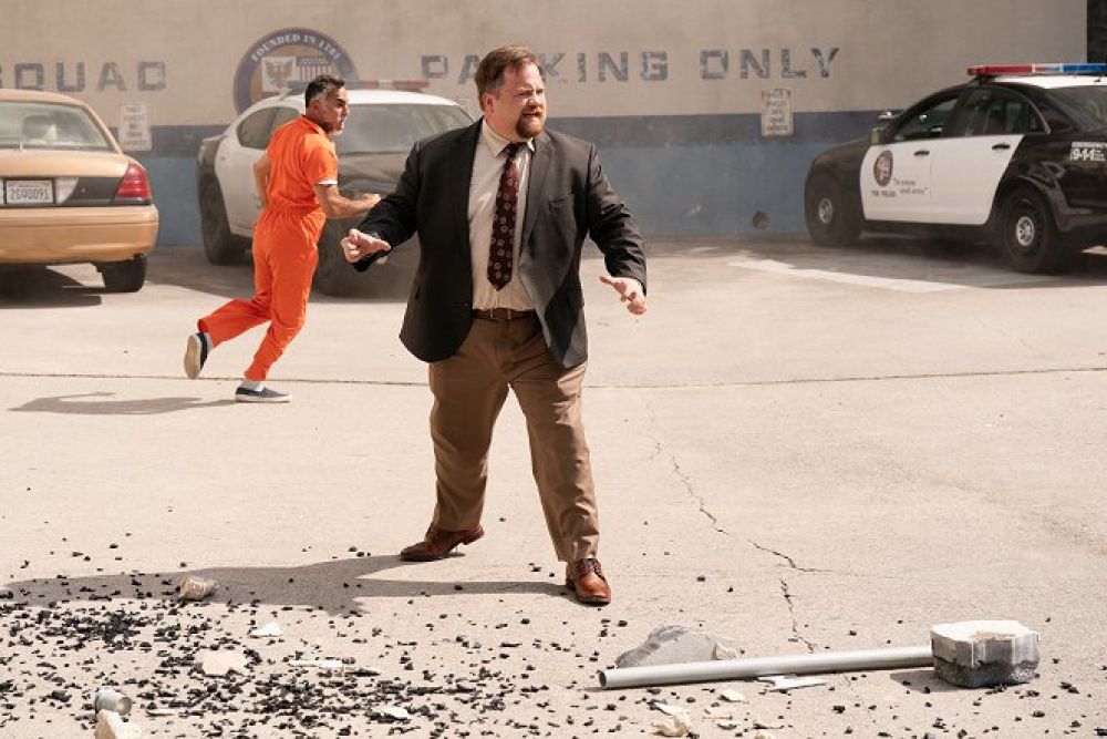 Jelenet a „Csupasz pisztoly” című filmből Kép forrása: UIP-Duna Film