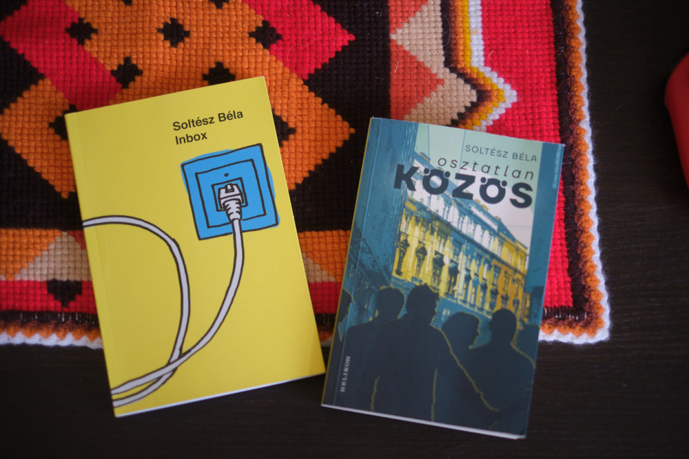 Soltész Béla „Osztatlan közös” és „Inbox” című regényei  Fotó: a szerző sajátja