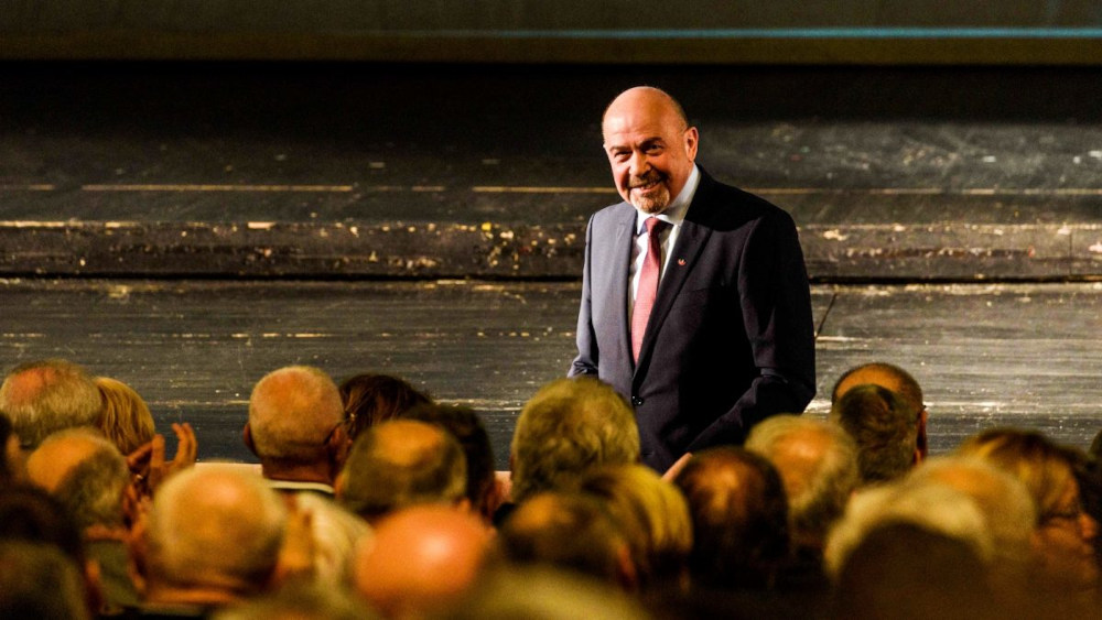 Markó Béla, az RMDSZ volt elnöke a szövetség fennállásának 30. évfordulója alkalmából a Kolozsvári Magyar Operában tartott ünnepségen 2020. január 18-án  Fotó: MTI / Kiss Gábor